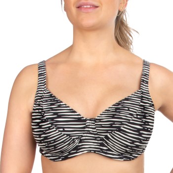 Trofé Trofe Graphic Nice Underwired Bikini Bra Sort/Hvid C 36 Dame