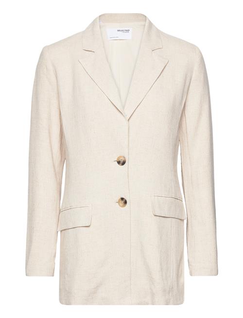 Se Selected Femme Slfviva Ls Blazer Noos Selected Femme Grey ved Booztlet