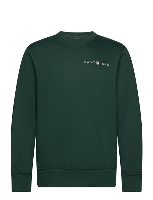 Se GANT Printed Graphic C-Neck Sweat GANT Green ved Booztlet