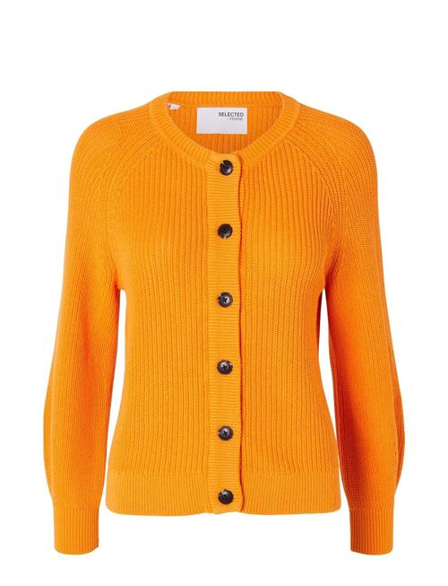 Selected Femme Slflola Ls Knit Cardigan Selected Femme Orange