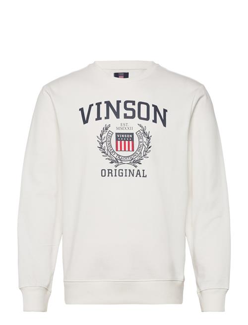 Se VINSON Kristian Mens Crew Neck VINSON White ved Booztlet