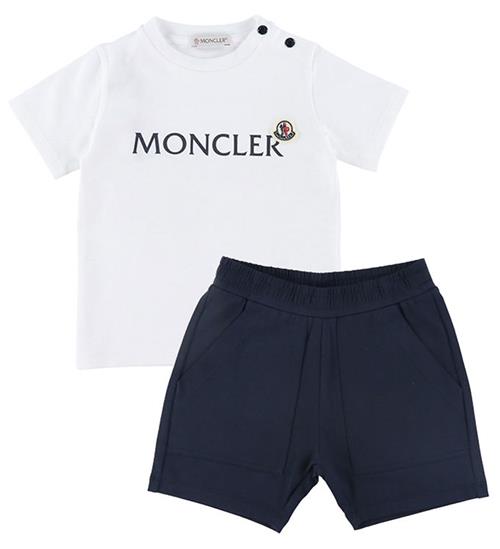 Moncler Moncler T-shirt/Shorts - Hvid/Navy