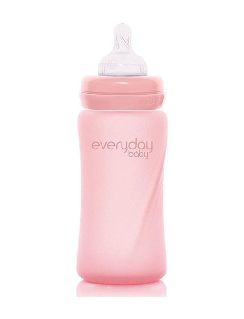 Everyday Baby Glass Baby Bottle Healthy + Rose Pink 240Ml Everyday Baby Pink