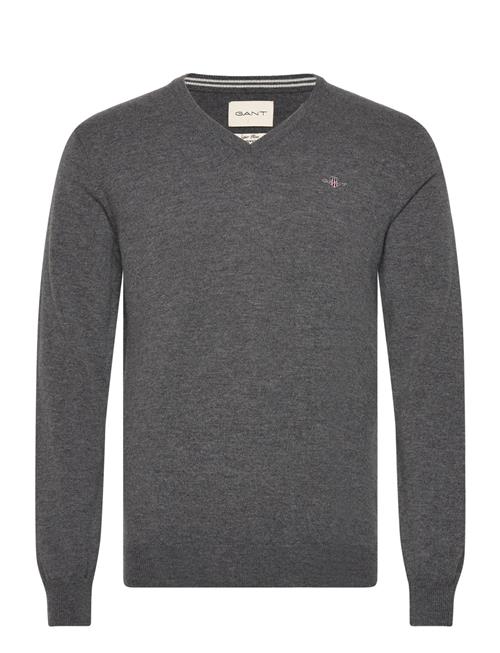 Superfine Lambswool V-Neck GANT Grey