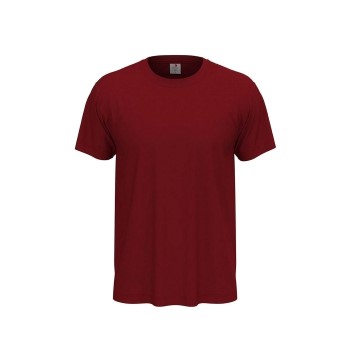 Se Stedman Classic Men T-shirt Vinrød  bomuld X-Small Herre ved Timarco