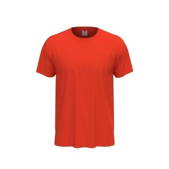 Se Stedman Classic Men T-shirt Orange/Rød bomuld Medium Herre ved Timarco