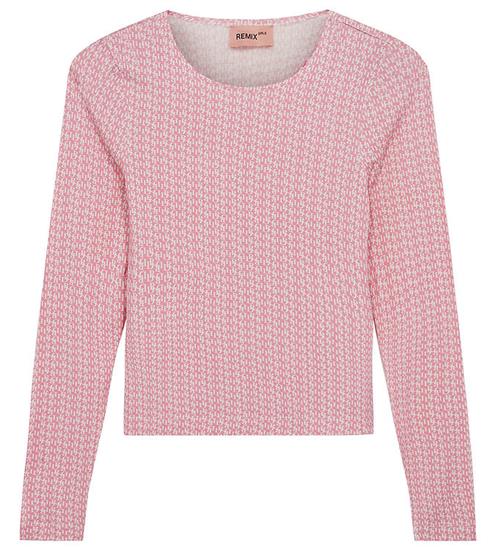 Se Designers Remix Bluse - Bambus - Jenna Slim - Pink/Logo Print ved KidsWorld