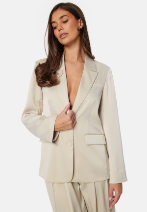 Bubbleroom Occasion Renae Satin Blazer Champagne 34