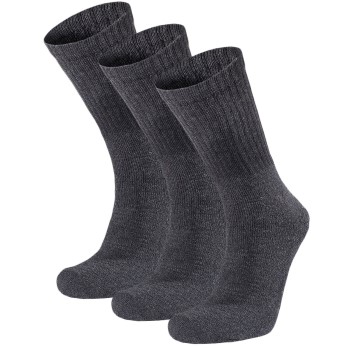 Seger Strømper 3P Basic Cotton Sock Antracit Str 43/46