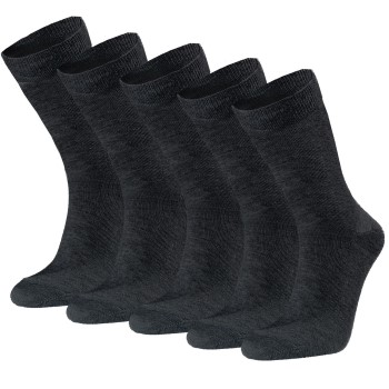 Seger Strømper 5P Basic Cotton Socks Sort Str 43/46