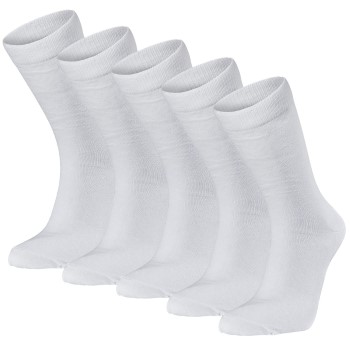 Seger Strømper 5P Basic Cotton Socks Hvid Str 43/46