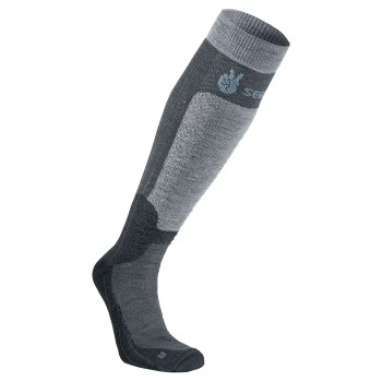 Seger Strømper Byggmark Mid Compression Sock Sort/Grå Str 34/36