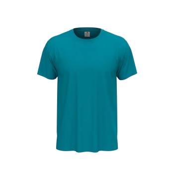 Se Stedman Classic Men T-shirt Himmelblå bomuld X-Small Herre ved Timarco