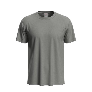 Se Stedman Classic T Organic Unisex Crew Neck Grå økologisk bomuld XX-Small Herre ved Timarco