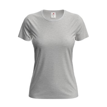 Stedman Classic Women T-shirt Lysegrå bomuld Medium Dame