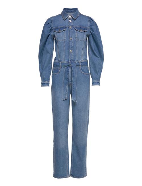 Tomorrow Ewa Ls Puff Jumpsuit Wash Iowa Tomorrow Blue