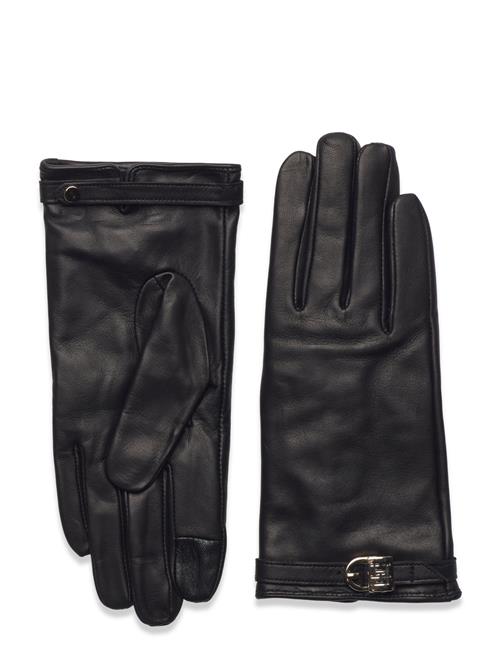 Tommy Hilfiger Th Evening Leather Gloves Tommy Hilfiger Black