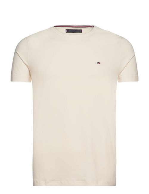 Se Tommy Hilfiger Stretch Slim Fit Tee Tommy Hilfiger Beige ved Booztlet