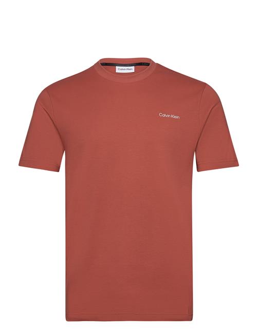 Se Calvin Klein Micro Logo Interlock T-Shirt Calvin Klein Red ved Booztlet