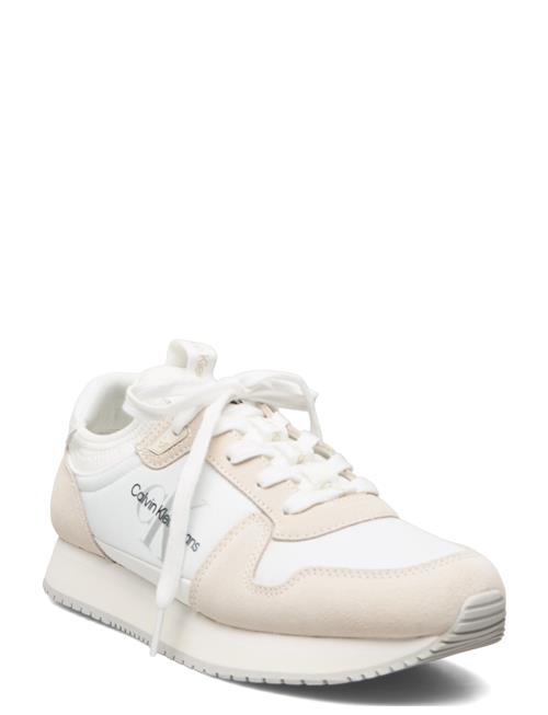 Se Calvin Klein Runner Sock Laceup Ny-Lth Wn Calvin Klein White ved Booztlet