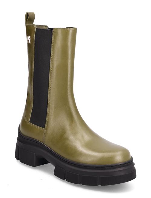 Se Tommy Hilfiger Essential Leather Chelsea Boot Tommy Hilfiger Green ved Booztlet