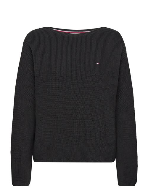 Se Tommy Hilfiger Co Cardi Stitch Open-Nk Swt Tommy Hilfiger Black ved Booztlet