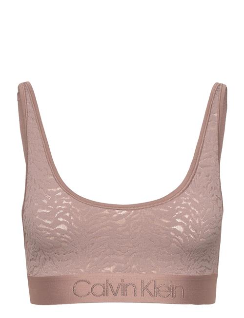 Se Calvin Klein Unlined Bralette Calvin Klein Beige ved Booztlet