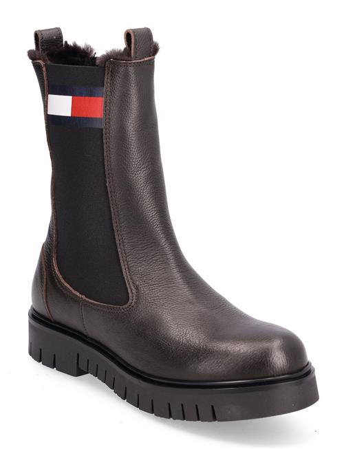 Se Tommy Hilfiger Tjw Warmlined Chelsea Boot Tommy Hilfiger Brown ved Booztlet