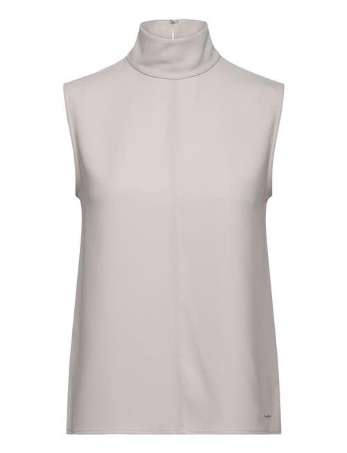 Calvin Klein Structure Twll Ns Mock Neck Top Calvin Klein Grey