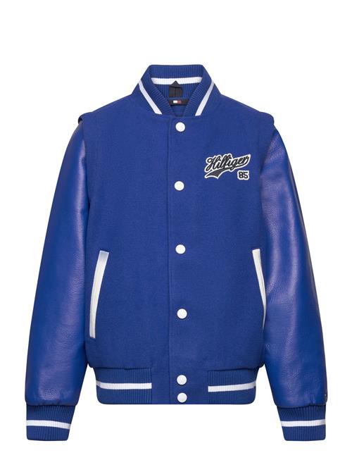 Script Zip Off Sleeves Bomber Tommy Hilfiger Blue