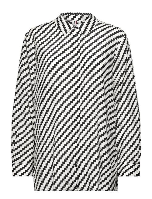 Tommy Hilfiger Crv Zigzag Printed Shirt Tommy Hilfiger Black