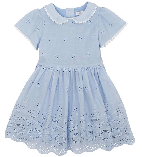 Livly Kjole - Fanny - Embroidery Blue