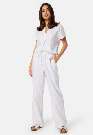 BUBBLEROOM Matilde Linen Blend Trousers White L