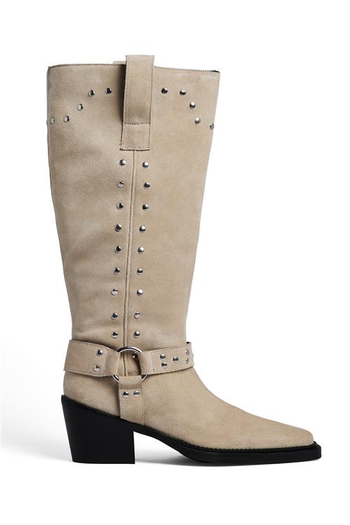 NA-KD Studded Western Boots - Beige