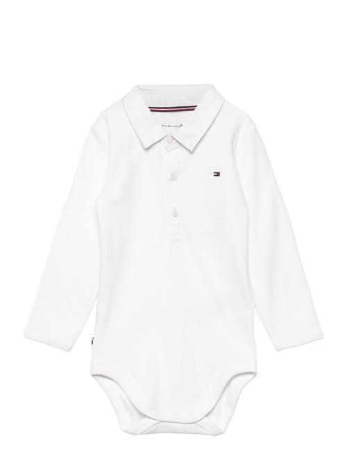 Baby Rib Collar Body L/S Tommy Hilfiger White