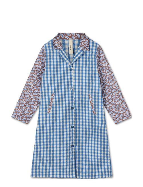 Bæk&Bølge Beate Coat S/M Blå/Støvet Rød Juna Blue