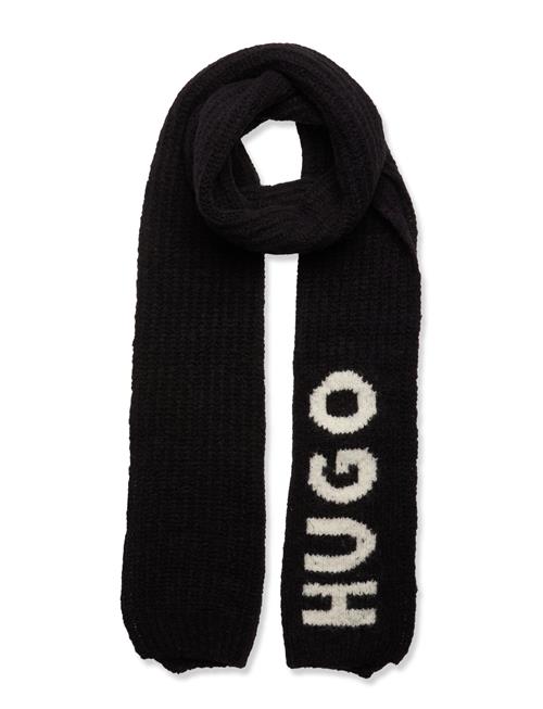 Se HUGO Slogues_Scarf HUGO Black ved Booztlet