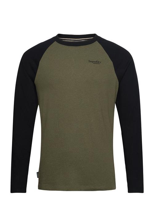 Superdry Essential Baseball Ls Top Superdry Green