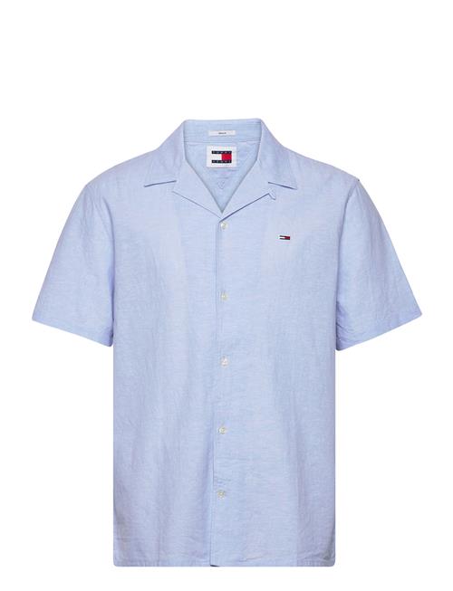 Tommy Jeans Tjm Linen Blend Camp Shirt Ext Tommy Jeans Blue