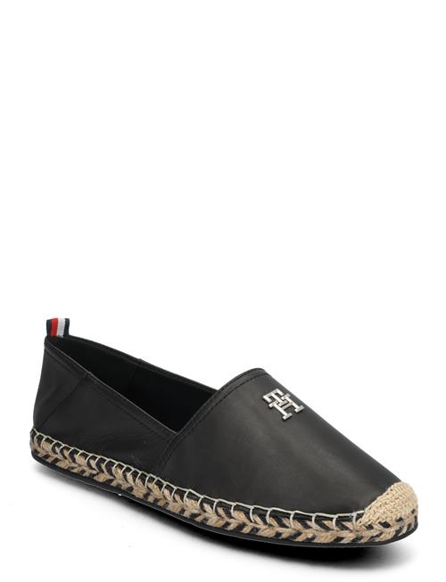 Th Leather Flat Espadrille Tommy Hilfiger Black