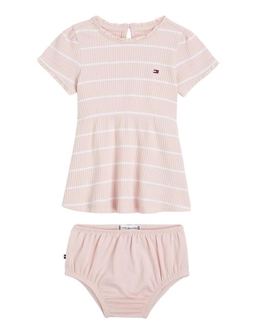 Tommy Hilfiger Baby Striped Rib Dress S/S Tommy Hilfiger Pink