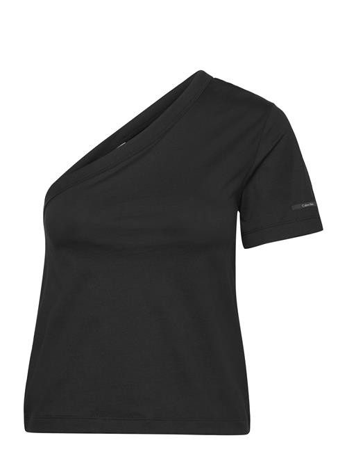 Calvin Klein Smooth Cotton Shoulder Top Calvin Klein Black