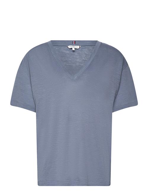 Tommy Hilfiger Rlx Linen Lyocell V-Nk Ss Tommy Hilfiger Blue