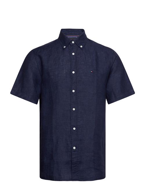 Pigment Dyed Linen Rf Shirt S/S Tommy Hilfiger Navy