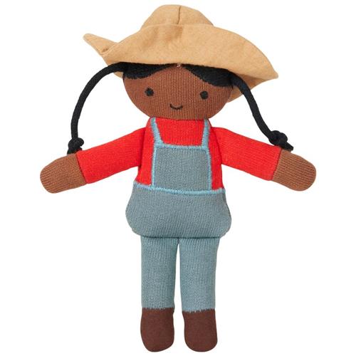 Se Fabelab Pocket Friend - Farmer Laura Dukke | Brun | 3-6 ved Babyshop