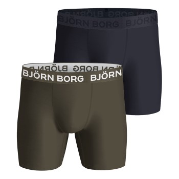 Björn Borg 2P Performance Boxer 1727 Militærgrøn  polyester Large Herre