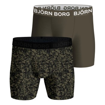 Björn Borg 2P Performance Boxer 1727 Grøn Mønster polyester Medium Herre