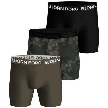 Björn Borg 3P Performance Boxer 1729 Grøn Mønster polyester Medium Herre