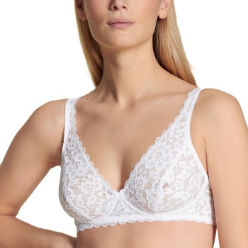 Calida Bh Natural Comfort Lace Soft Bra Hvid polyamid A 70 Dame