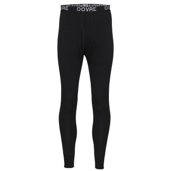 Dovre Wool Long Johns Sort merinould Medium Herre